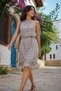 Women's Lilac Halter Neck Belted Skirt Ruffle Dress Arm-26Y001149