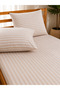 Striped Satin Elastic Bed Sheet Set – Elegance and Ultimate Comfort with Hotel-Style Comfort - 3