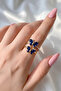 Zircon stone special production 2-piece set butterfly design ring - 3