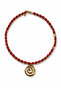 Stainless Steel Red Bead Spinal Necklace - 2