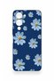 Vivo Y19 5g Compatible Blue Daisy Pattern Silicone Case - 4