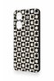 Realme C55 Compatible Floral Motif Checkered Pattern Silicone Case - 4