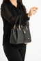 Fashionable Black Shoulder and Hand Bag Medium Size - 2