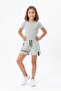 Girls' Printed Cotton Basic Shorts with Elastic Tie-Detail and Tie Closure 22084