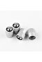 Volkswagen R Logo Aluminum Coating 4 Pieces Valve Caps (Silver)