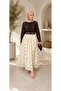 Women's Belted Polka Dot Skirt Stylish Look