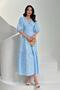 Women's Ecru Ruched Detailed Lace Brode Dress