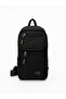 Seventeen Unisex Large Size Lightweight and Durable Crossbody Body Bag Black-Khaki