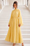 Chiffon Hijab Dress S0159 Yellow - 2