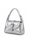 Women's Mini Hand and Shoulder Bag – Faux Leather, with Buckle, Lined, Crossbody Strap - 4