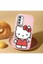Samsung Galaxy F23 Compatible Case Camera Protector Pink Silicone Couple Phone Case with Kitty Pattern - 2