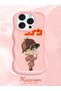 iPhone 14 Pro Compatible Case Camera Protector Pink Silicone Couple Phone Case Conan Pattern - 2