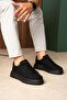 Zrc2623 - High Quality Luxen Thick Sole Suede Men's Sneaker Black Suede