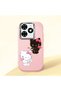 Tecno Spark 20C Compatible Case Camera Protector Pink Silicone Couple Phone Case Kitty Pattern