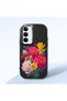 Realme C75 Compatible Case Camera Protector Black Silicone Couple Phone Case with Floral Pattern