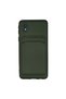 Samsung Galaxy A01 Core Case Kelvin Silicone with Business Card - Dark Green