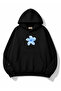 Floral Printed Hooded 2 Thread Threaded Sweatshirt