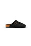Women's Black Comfortable Closed-Front Single Buckle Slippers - 2