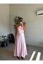 Pink Halter Neck Skirt Corset Set - 5