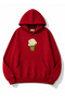 Daisy Printed Hooded 2 Thread Threaded Sweatshirt