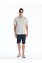 Nevavm Regular Fit Short Sleeve Striped Linen Look Men's Shirt with Difference - 2