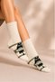 Women's Cotton Patterned Socks Multi-Colored 4-Piece Pack - 3