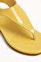 Isabel Women's Patent Leather Flip-Flop Sandals with Ankle Buckle and Comfortable Sole - 4