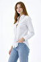 Women's white long sleeve buttoned classic collar shirt suitable for daily and office elegance - 3