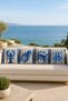 Sea Themed Decorative Throw Pillow Covers Set of 4 Lobster Crab Octopus Patterned Blue and White Sofa Pillow Covers 43X43 cm