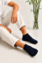 Men's Set of 12 Navy Blue Bamboo Booties Socks - 2