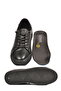 Black Genuine Leather Men's Sneaker Perforated Breathable Casual Memory Sole M682 m - 5