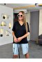 Women's Short Sleeve V-Neck Blouse - 2