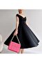 Women's short sleeve double breasted lapel skirt flounced crepe dress - 6