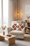 2-Piece Punch Embroidered Throw Pillow Cover Modern Bohemian Decorative Sofa Cushion Cover - 6