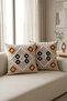 2-Piece Punch Embroidered Throw Pillow Cover Modern Bohemian Decorative Sofa Cushion Cover - 8