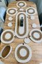 14 Piece Jute Knitted 6-Person Supla Runner Table Set with Coasters and Basket - 8