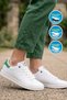 Unisex White-Green Daily Sneaker Sports Shoes Comfortable Casual Model Ursula g - 3
