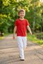 Boy's T-Shirt Red Short Sleeve T-Shirt Basic Anti-Sweat Flexible Fabric 100% Cotton Seasonal T-Shirt Plain Unprinted (2-13 Years) - 4