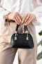 Women's Black Small Size Hand and Shoulder Bag-Bd7030Bd - 7