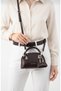 Women's Coffee Color Small Size Hand and Shoulder Bag-Bd7030Bd