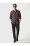 Özmarka New Season Brown Regular Fit Pleated Men's Trousers - 3