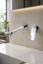 Silver Built-In Sink Faucet Slim Design Brass Material 5 Years Warranty Chrome Sink Fixture - 5