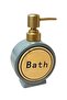 Porcelain Liquid Soap Dispenser 300ml Bath Gray 48408 - 3