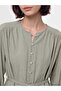 Green Belted Textured Women's Shirt Tunic - 3