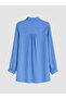 Blue Striped Oversize Women's Shirt Tunic - 6