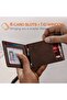 محفظة رجالية نحيفة من الجلد الأصلي مزودة بتقنية حجب RFID، محفظة رجالية صغيرة الحجم للجيب الأمامي - 3
