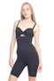Black Mi 2074 High Waist Patterned Double Long Leg Corset