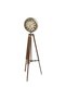 Solid Wood Frame Metal and Wooden 6680A/ Stand Tripod Floor Clock/ Adjustable /Vintage Brass/ Antique Look Wooden Grandfather(135cm to 180cm)