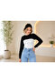 Neck Collar and Sleeves Made of Combed Cotton Fabric with Lycra - 2