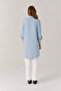 Scarf Detailed Shirt with Chest Pockets and Collar Sarel Blue Tunic 1654 - 3